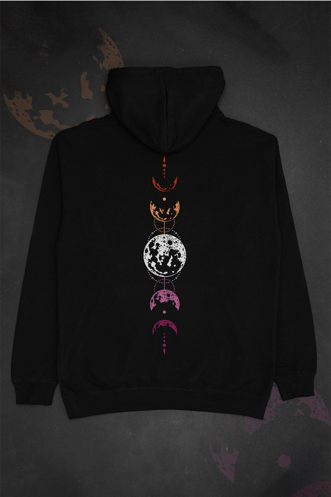 Celestial Moon Phase Lesbian Hoodie