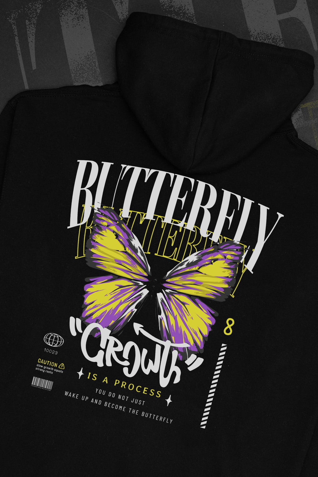 Butterfly Growth Non-Binary Hoodie