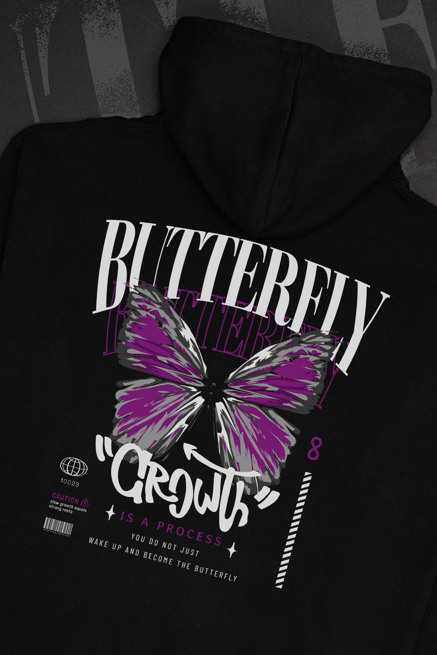 Butterfly Growth Asexual Hoodie