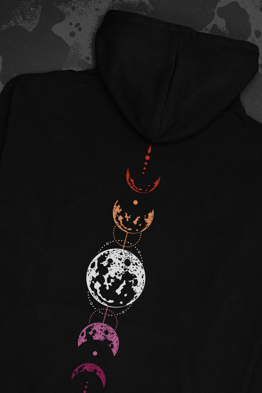 Celestial Moon Phase Lesbian Hoodie