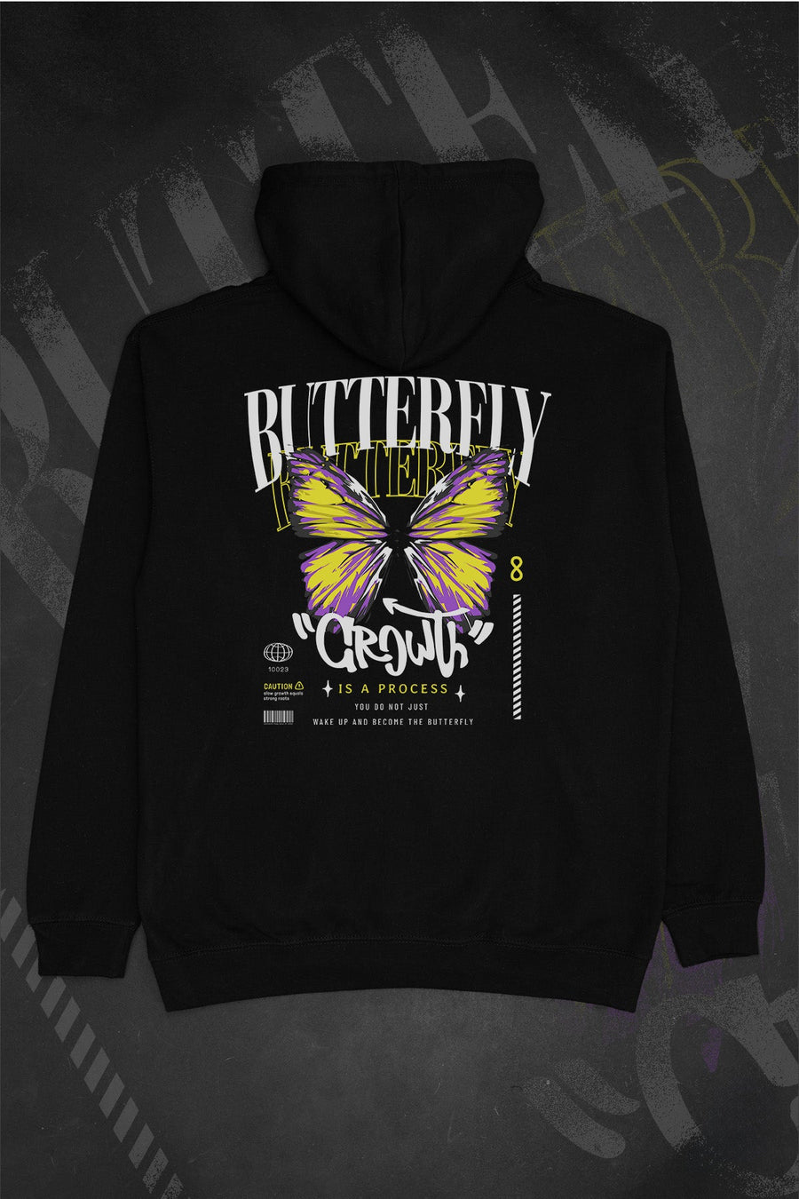 Butterfly Growth Non-Binary Hoodie