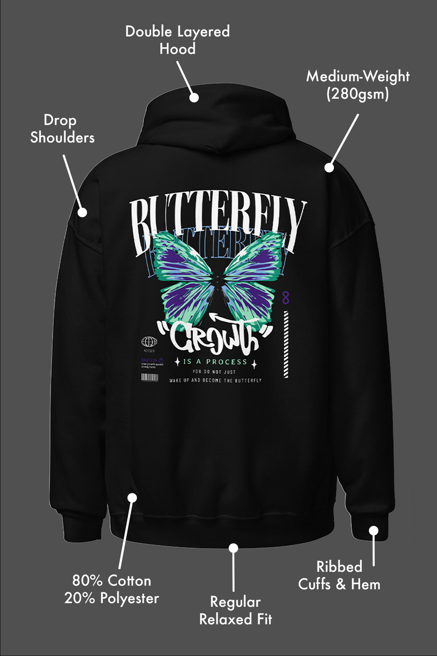 Butterfly Growth Gay Hoodie