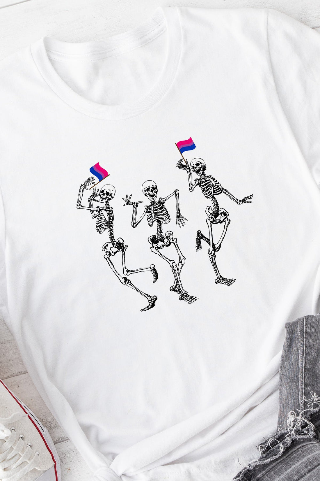 Dancing Skeletons Bisexual Tee