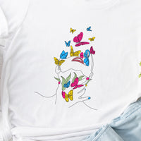 Butterfly Line Art Pansexual Tee