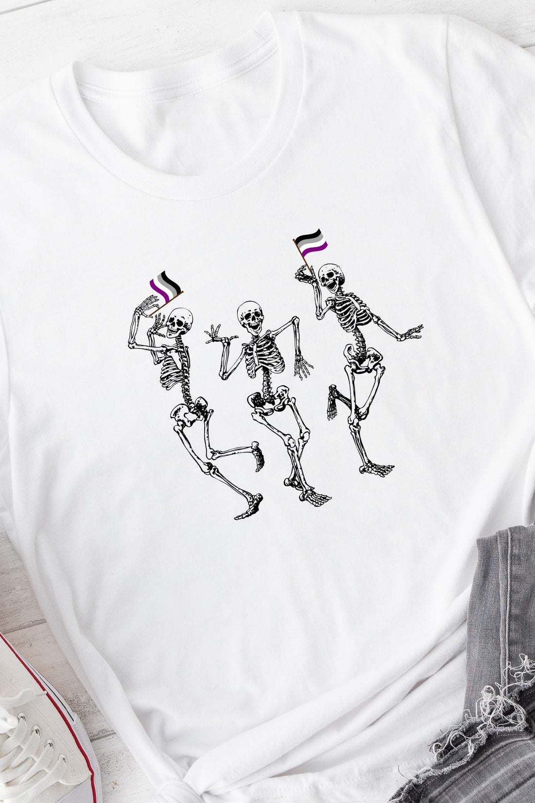 Dancing Skeletons Asexual Tee