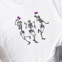 Dancing Skeletons Gender Fluid Tee