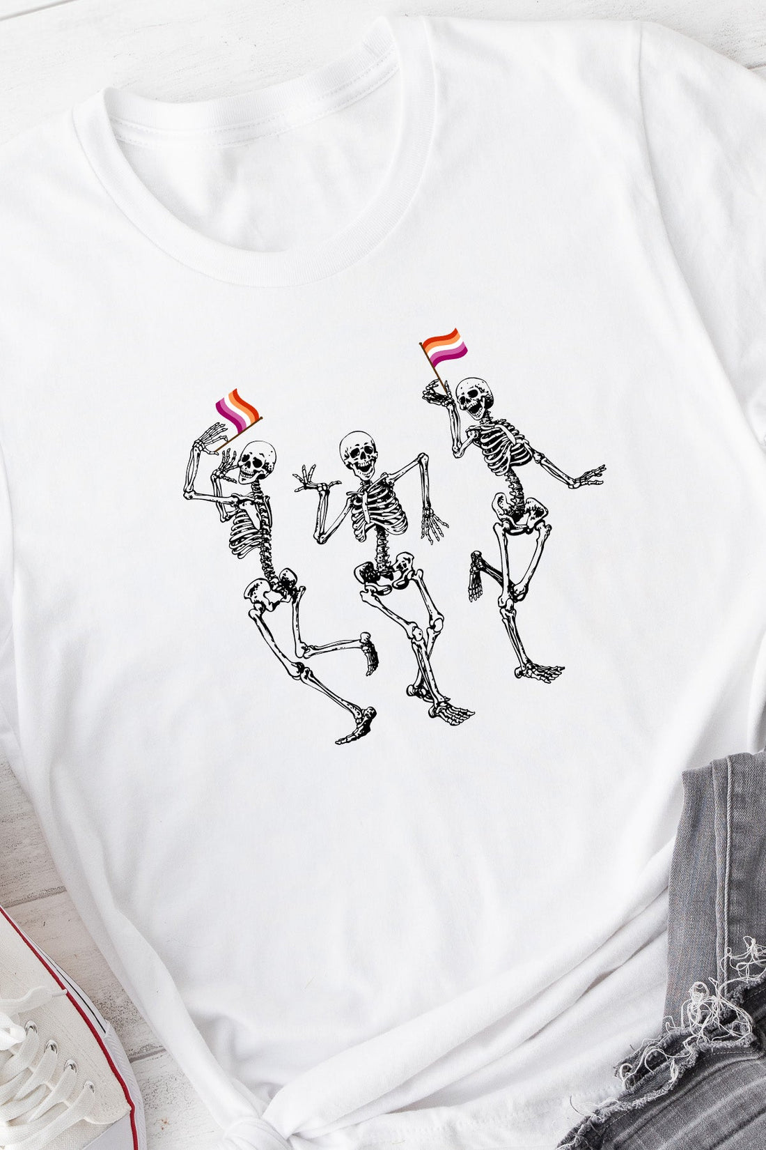 Dancing Skeletons Lesbian Tee