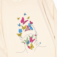 Butterfly Line Art Pansexual Sweat