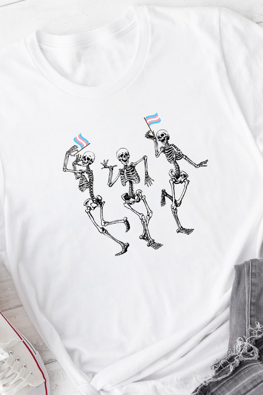 Dancing Skeletons Transgender Tee