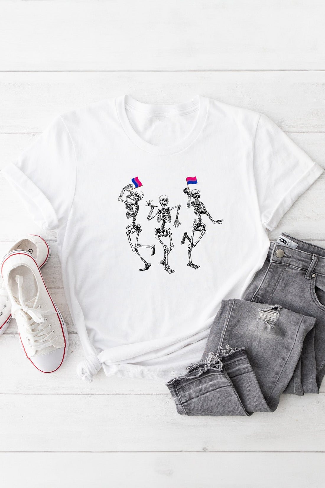 Dancing Skeletons Bisexual Tee