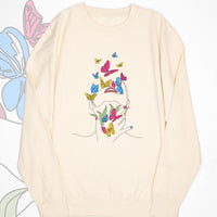 Butterfly Line Art Pansexual Sweat