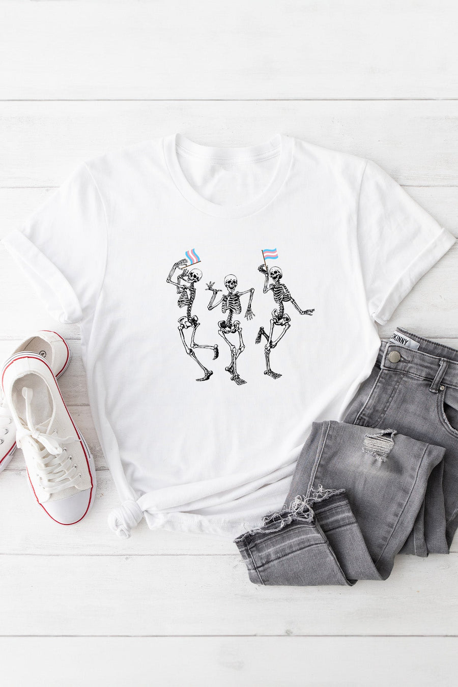 Dancing Skeletons Transgender Tee