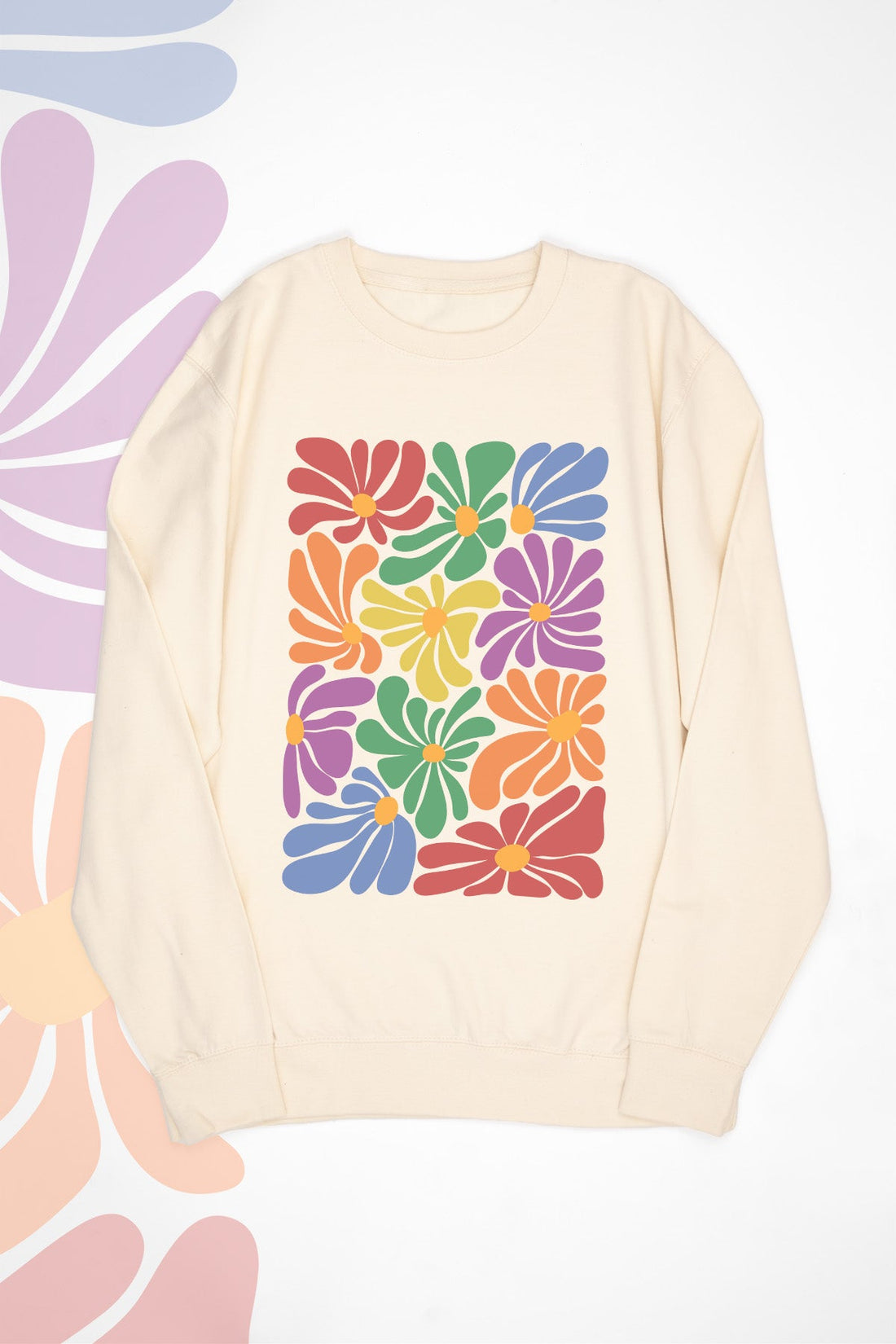 Funky Flowers Rainbow Sweat