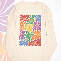 Funky Flowers Rainbow Sweat