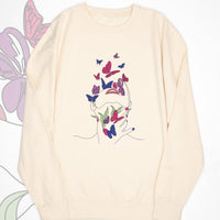 Butterfly Line Art Bisexual Sweat