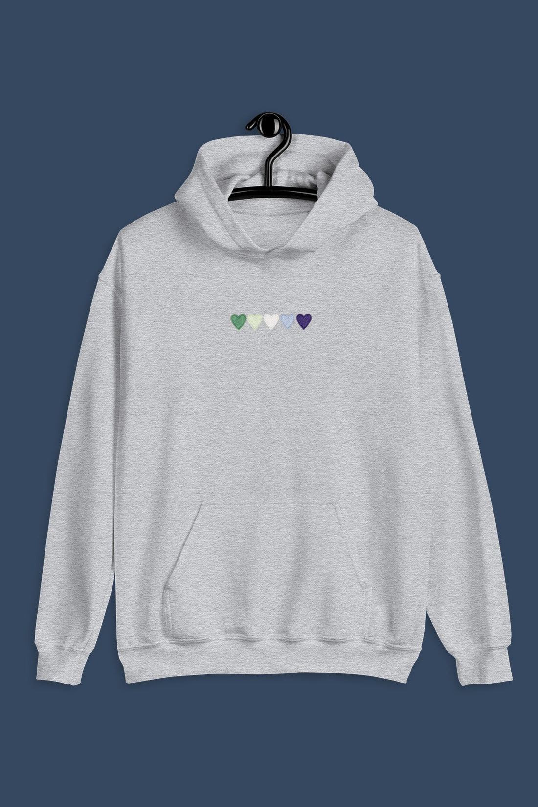 Embroidered Hearts Gay Hoodie