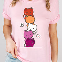 Kawaii Cat Pile Lesbian Tee