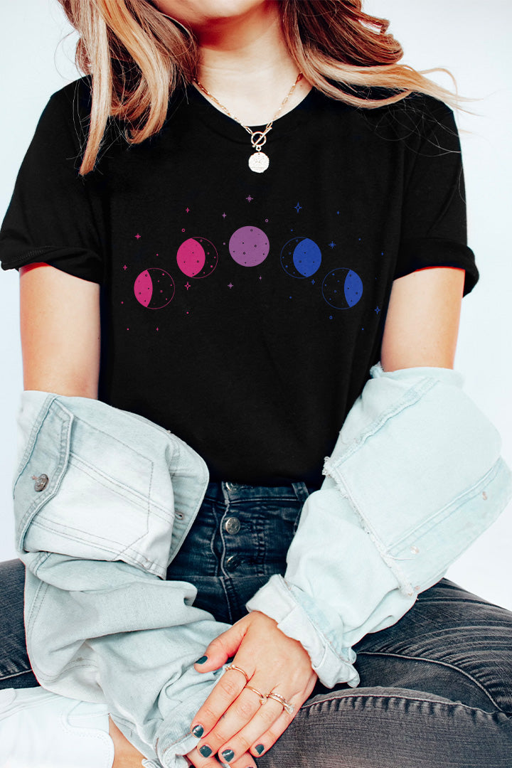 Celestial Moon Phase Bisexual Tee