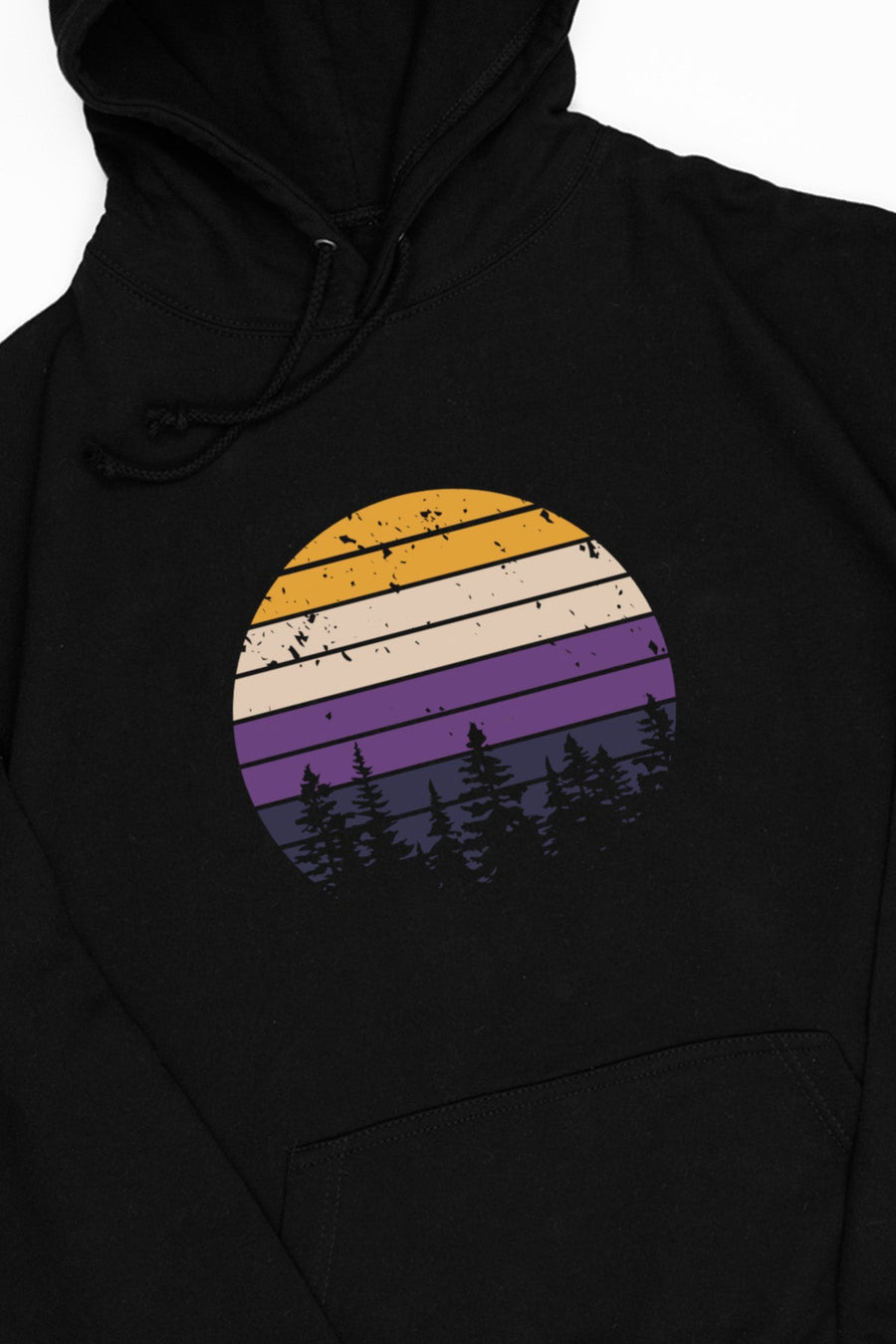 Retro Sunset Non-Binary Hoodie