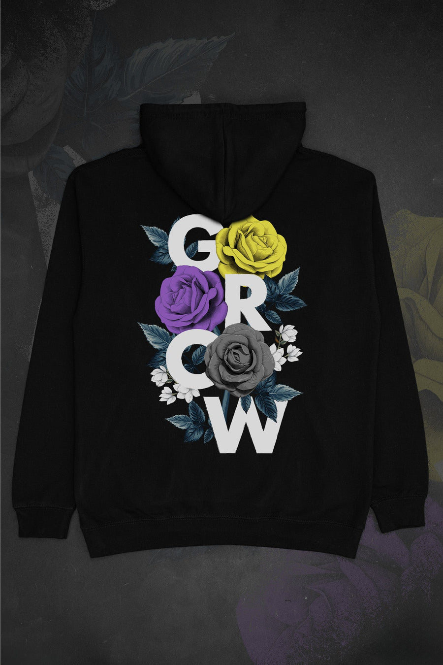 Floral Grow Non-Binary Hoodie