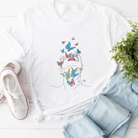 Butterfly Line Art Transgender Tee