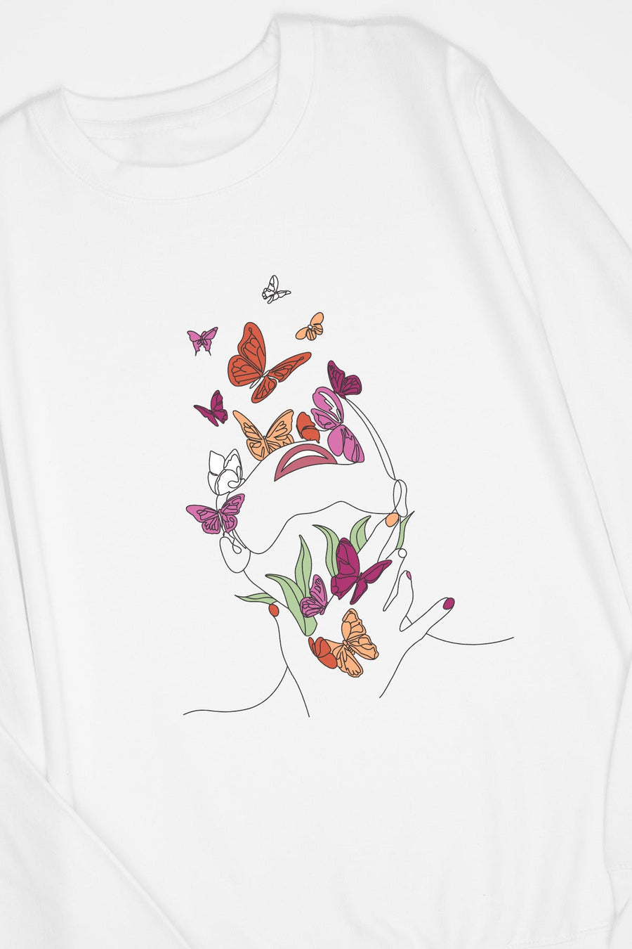 Butterfly Line Art Lesbian Sweat