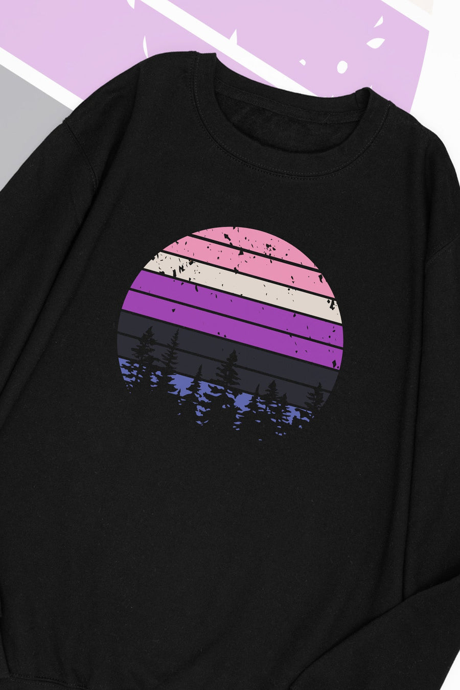 Retro Sunset Gender Fluid Sweat