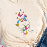 Butterfly Line Art Pansexual Tee