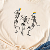 Dancing Skeletons AroAce Tee