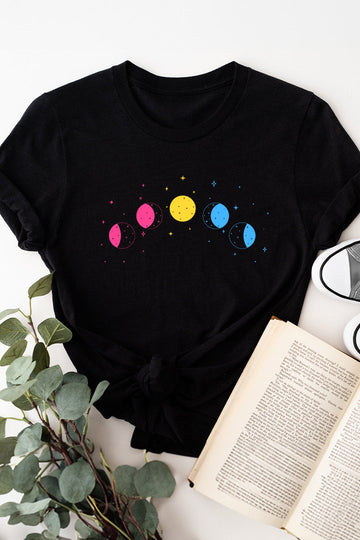 Celestial Moon Phase Pansexual Tee