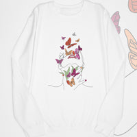 Butterfly Line Art Lesbian Sweat