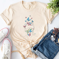 Butterfly Line Art Transgender Tee