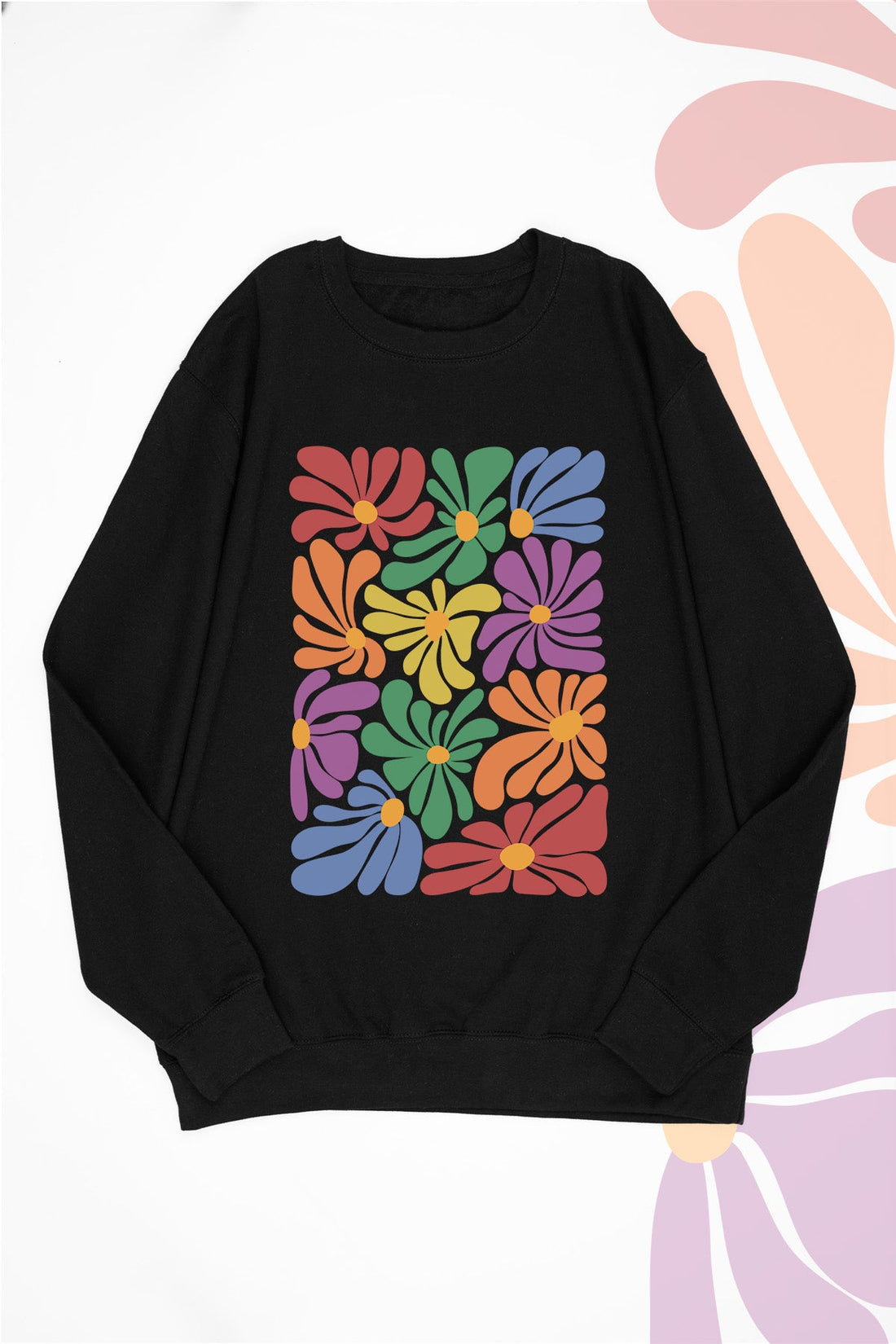 Funky Flowers Rainbow Sweat