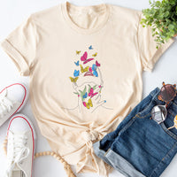 Butterfly Line Art Pansexual Tee