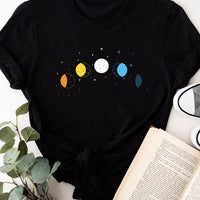 Celestial Moon Phase AroAce Tee