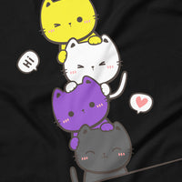 Kawaii Cat Pile Non-Binary Tee