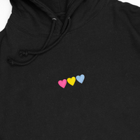 Embroidered Hearts Pansexual Hoodie