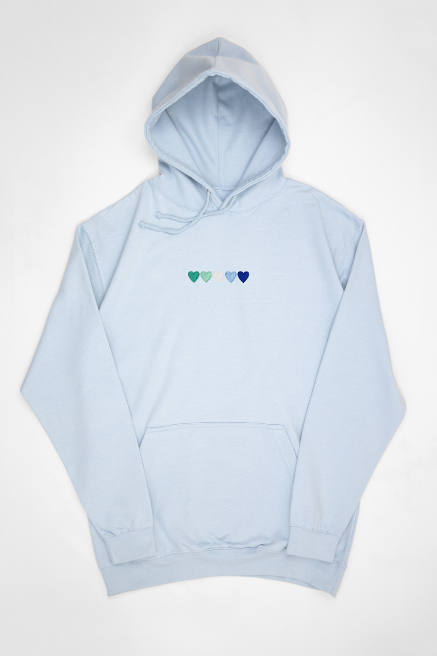 Embroidered Hearts Gay Hoodie