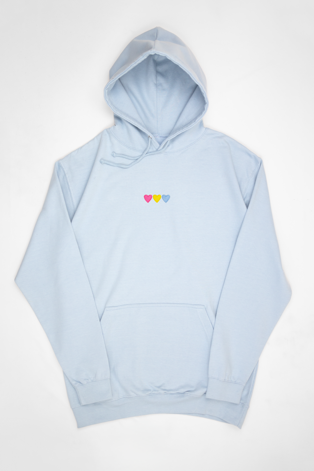 Embroidered Hearts Pansexual Hoodie