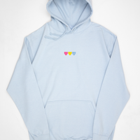 Embroidered Hearts Pansexual Hoodie