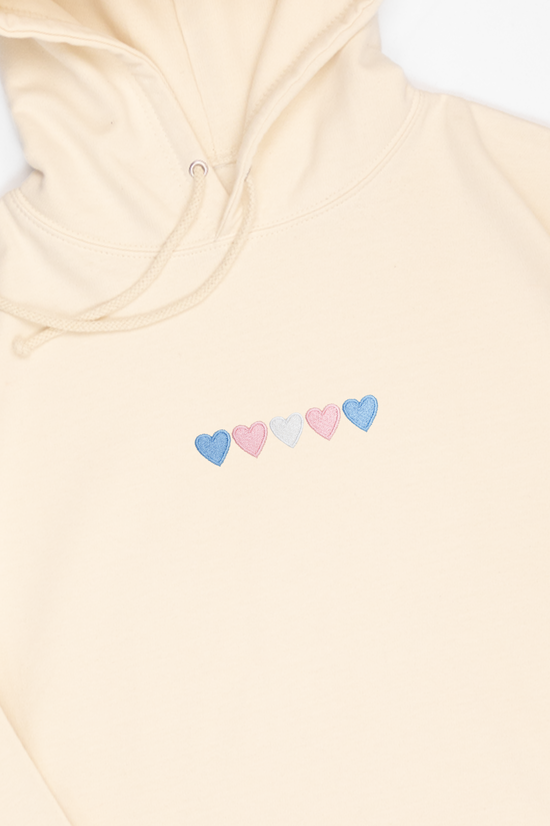 Embroidered Hearts Transgender Hoodie
