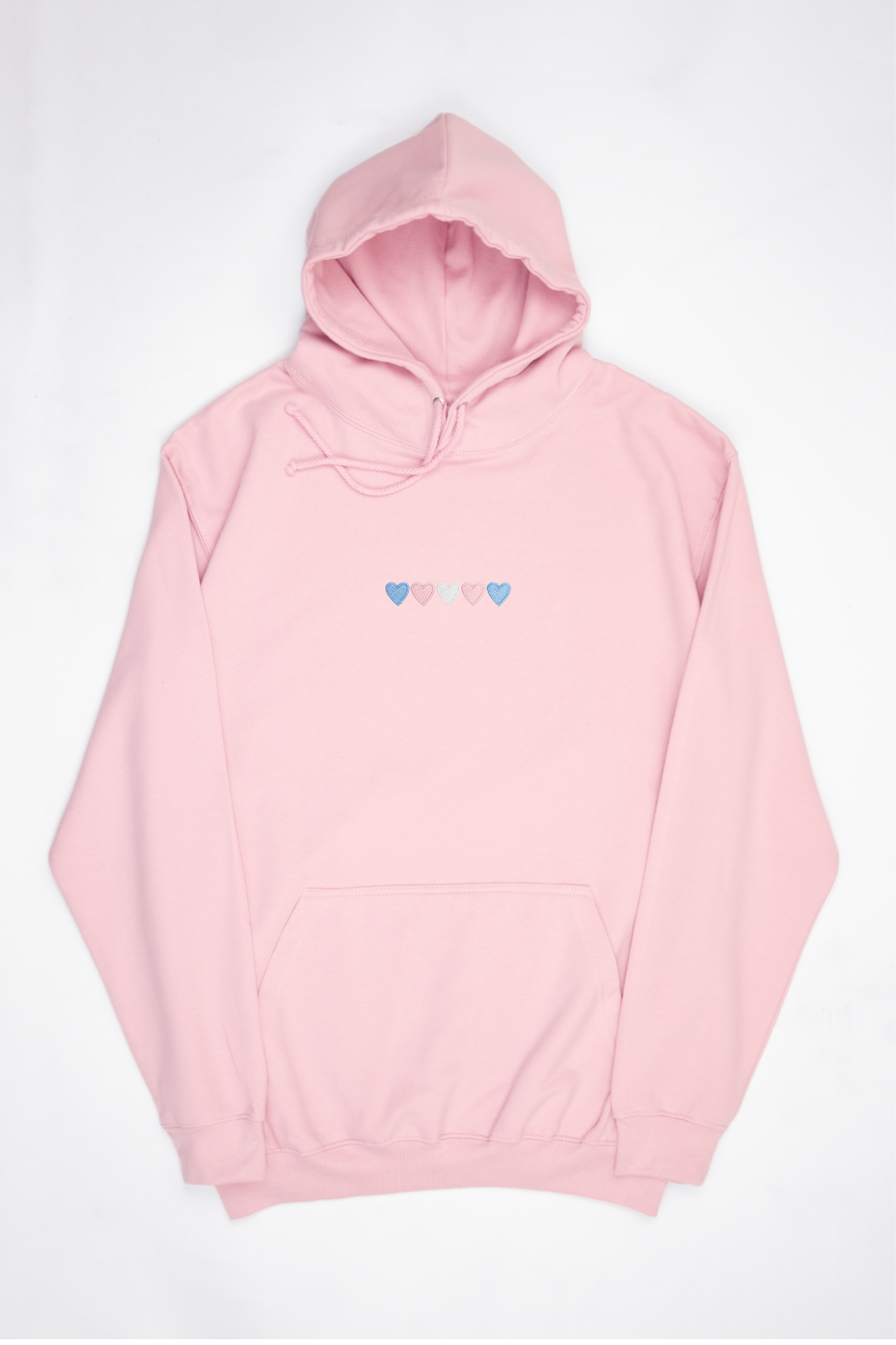 Embroidered Hearts Transgender Hoodie