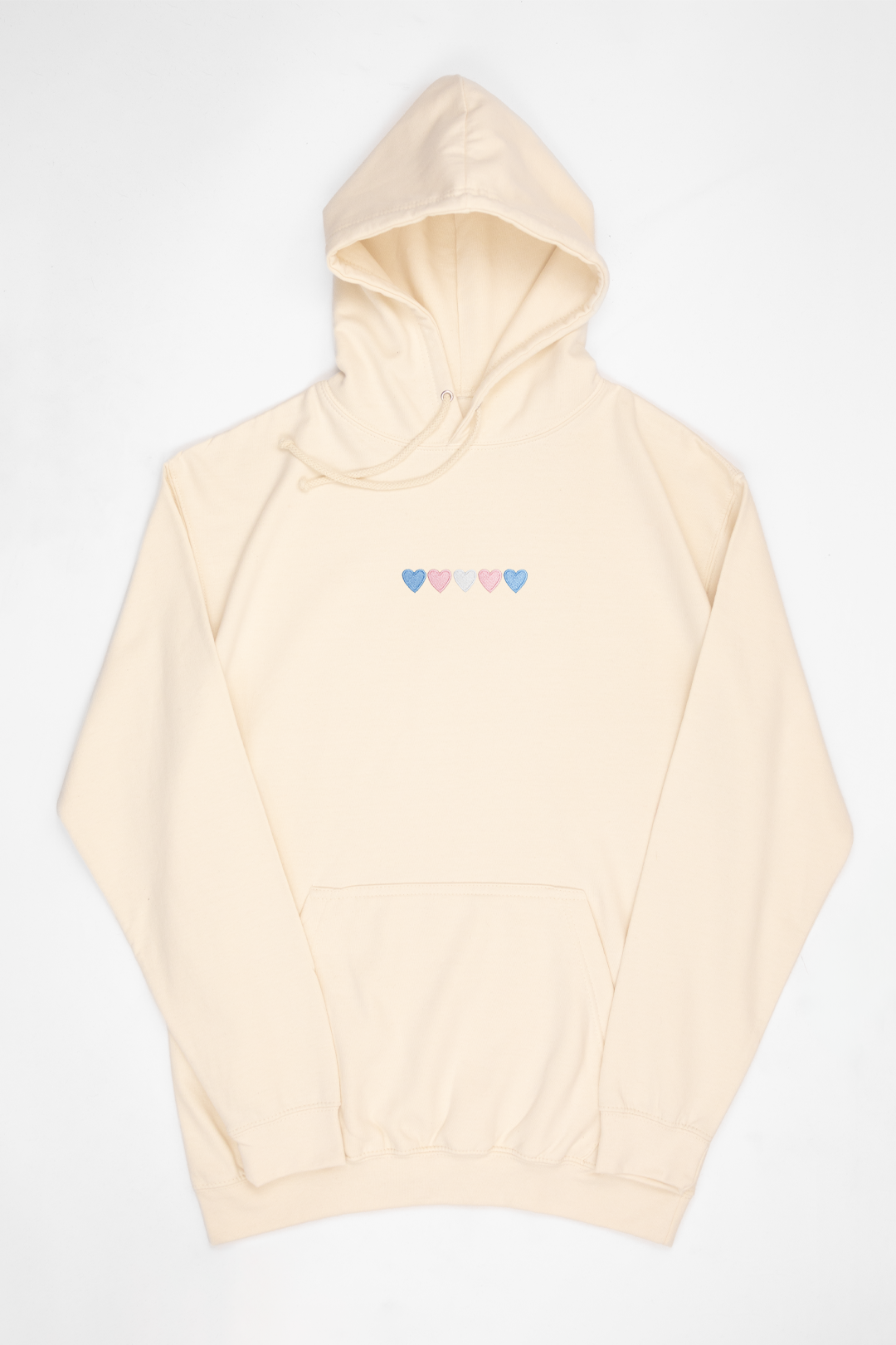 Embroidered Hearts Transgender Hoodie