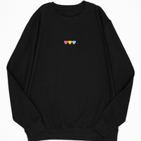 Embroidered Hearts Pansexual Sweat