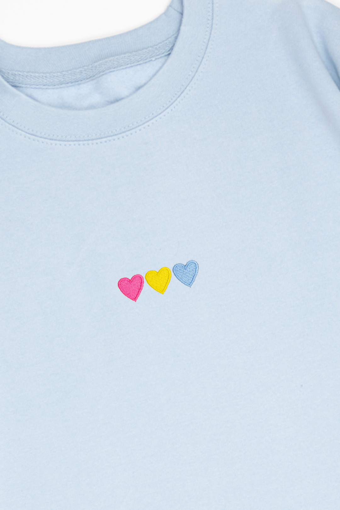 Embroidered Hearts Pansexual Sweat