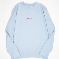 Embroidered Hearts Pansexual Sweat