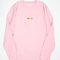 Embroidered Hearts Pansexual Sweat