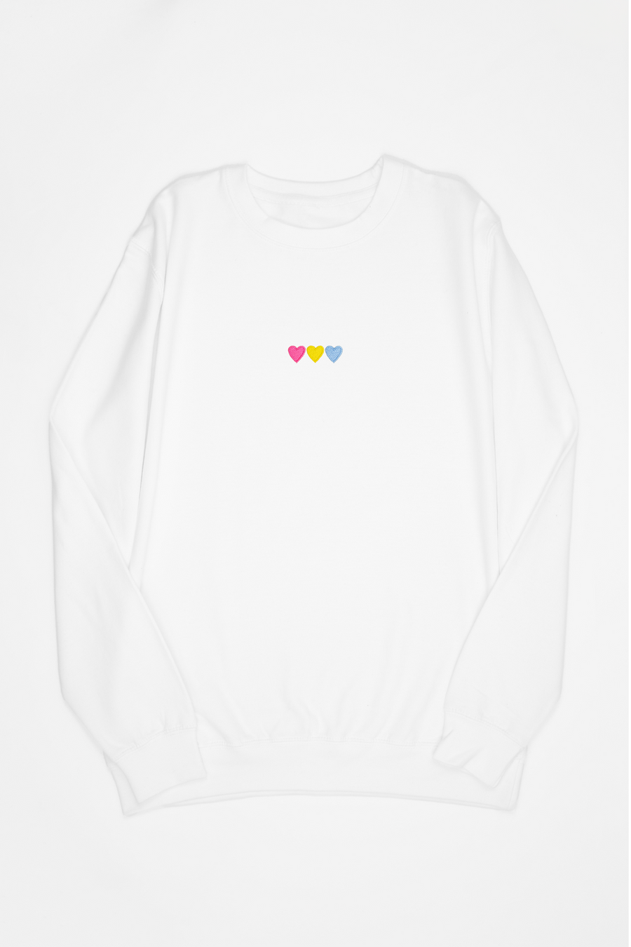 Embroidered Hearts Pansexual Sweat