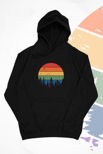 Retro Sunset Rainbow Hoodie