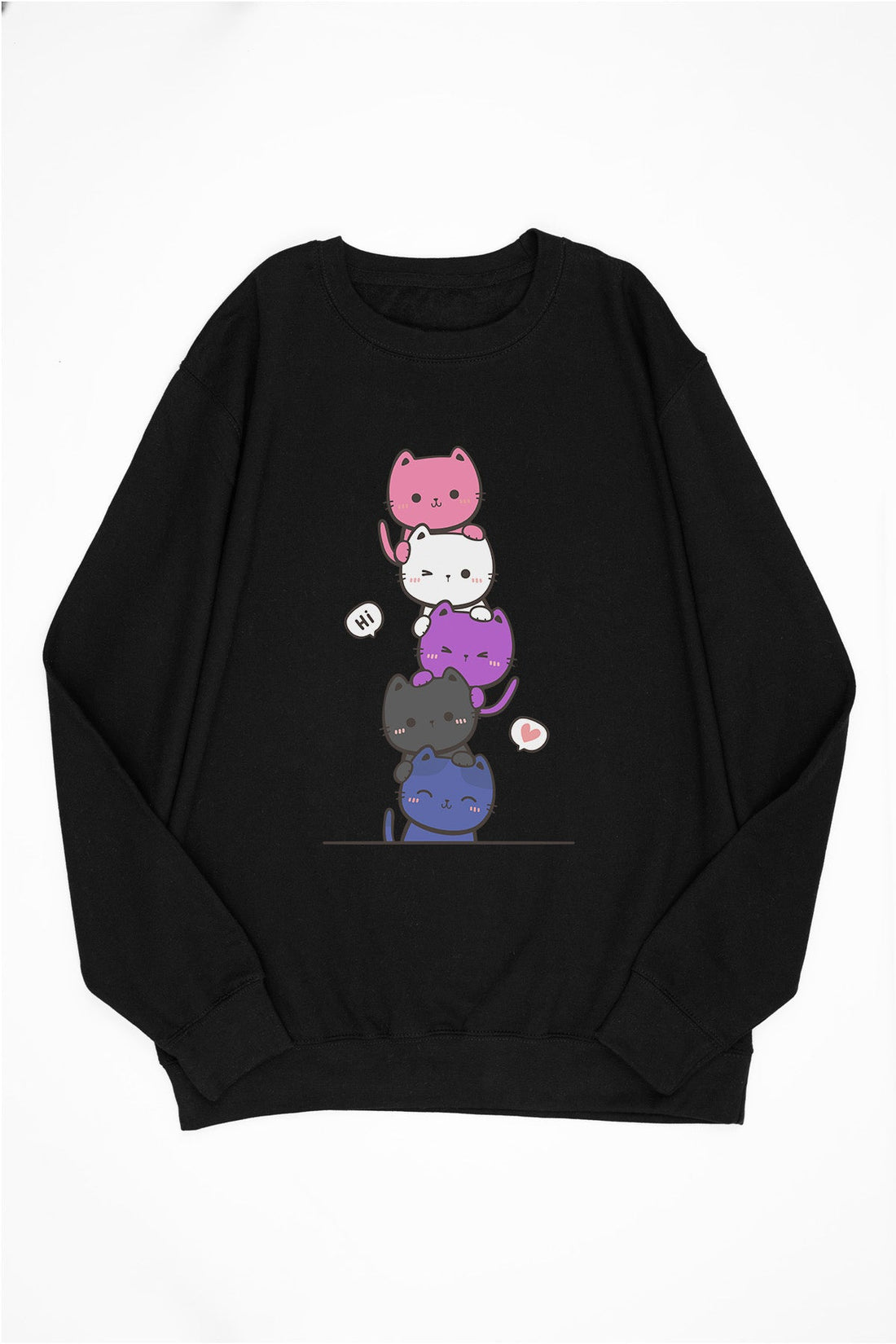 Kawaii Cat Pile Gender-Fluid Sweat